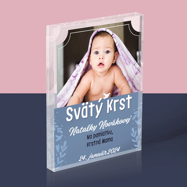 Fotografia A Podpis: Svätý Krst - Akrylový Blok (Vertikálne)