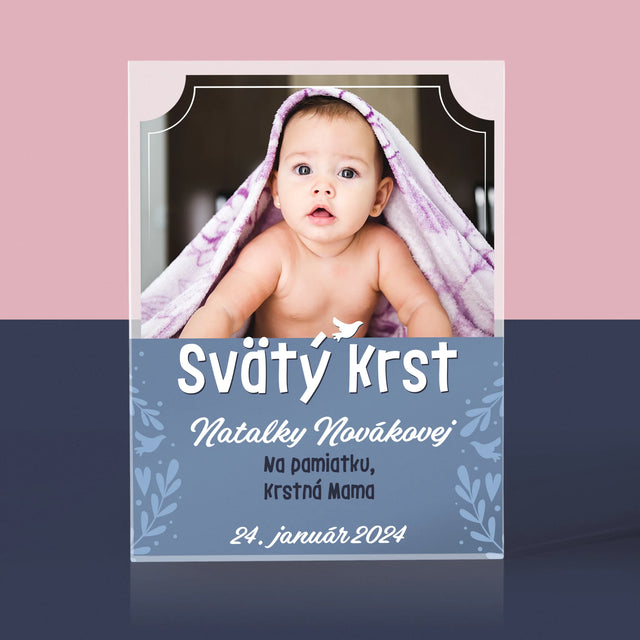 Fotografia A Podpis: Svätý Krst - Akrylový Blok (Vertikálne)