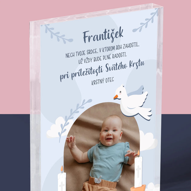 Fotografia A Podpis: Pri Príležitosti Svätého Krstu - Akrylový Blok (Vertikálne)