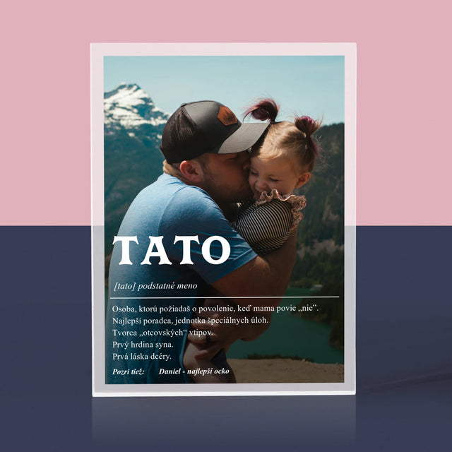 Fotografia A Podpis: Definícia Tato - Akrylový Blok (Vertikálne)