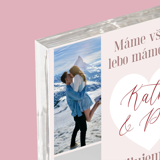Fotokoláž: Máme Všetko, Kým Máme Seba - Akrylový Blok (Vertikálne)