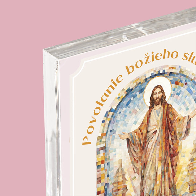 Meno A Podpis: Povolanie Božieho Služobníka - Akrylový Blok (Vertikálne)