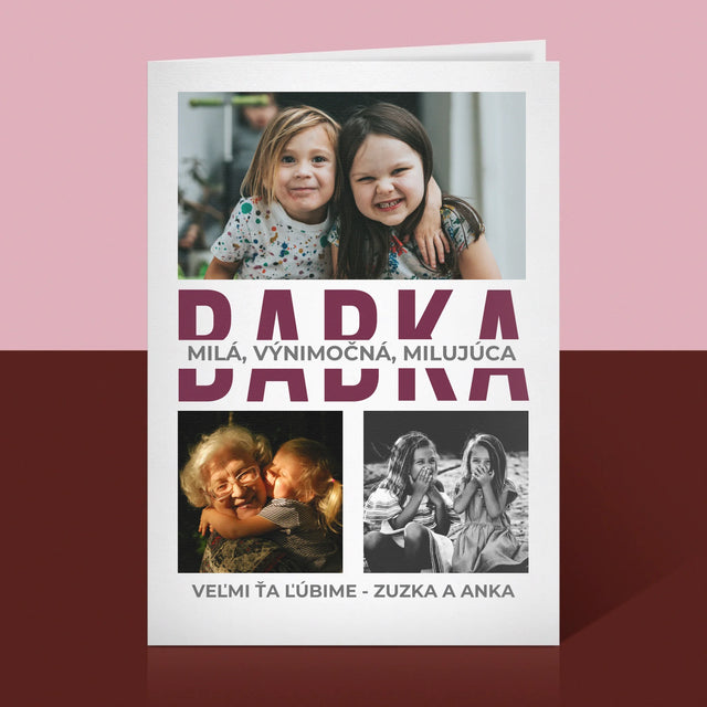 Fotokoláž: Babka Charakterové Vlastnosti - Kartička S Prianiami