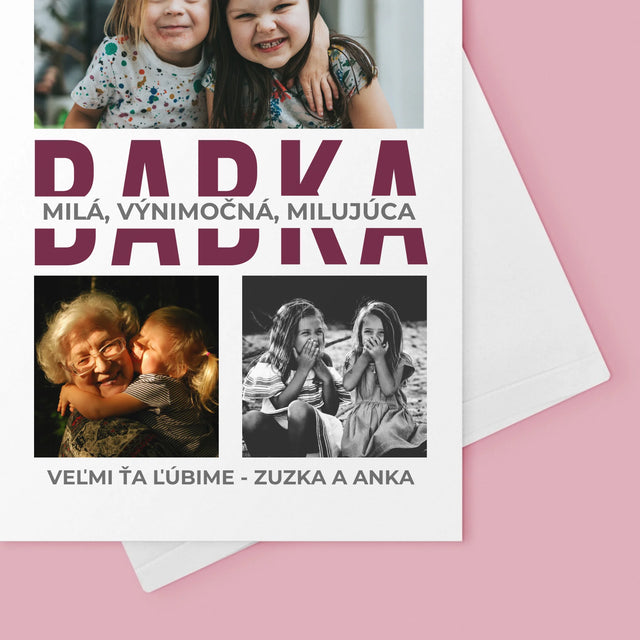Fotokoláž: Babka Charakterové Vlastnosti - Kartička S Prianiami