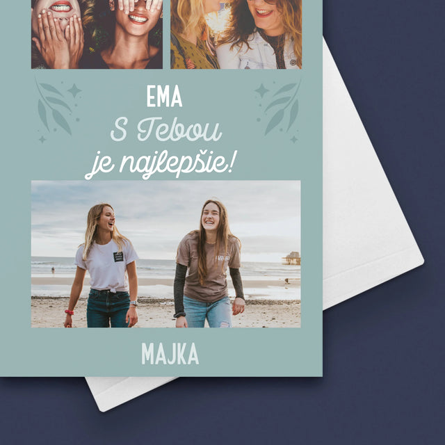 Fotokoláž: Najlepšie Kamarátky - Kartička S Prianiami