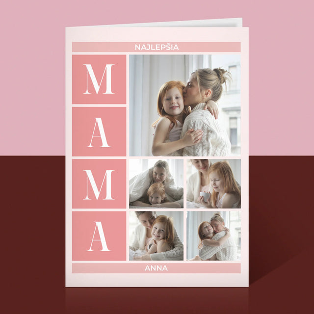 Fotokoláž: Najlepšia Mama Koláž - Kartička S Prianiami