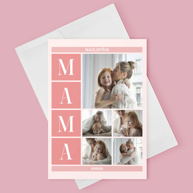 Fotokoláž: Najlepšia Mama Koláž - Kartička S Prianiami