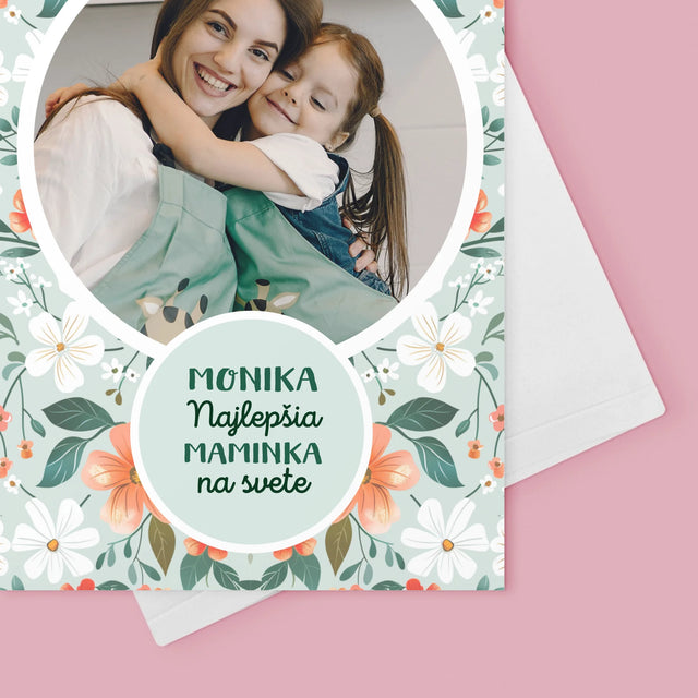 Fotografia A Podpis: Najlepšia Maminka Kvety - Kartička S Prianiami