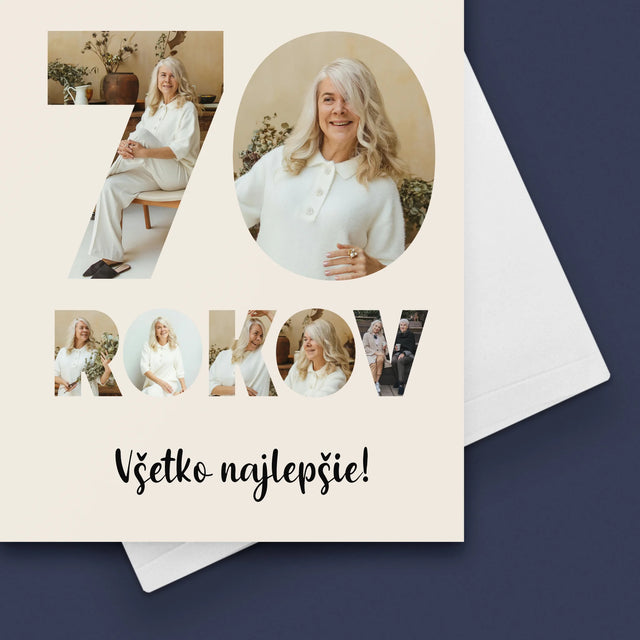 Slovo Z Fotografií: 70 Rokov Z Tvojich Fotografií - Kartička S Prianiami