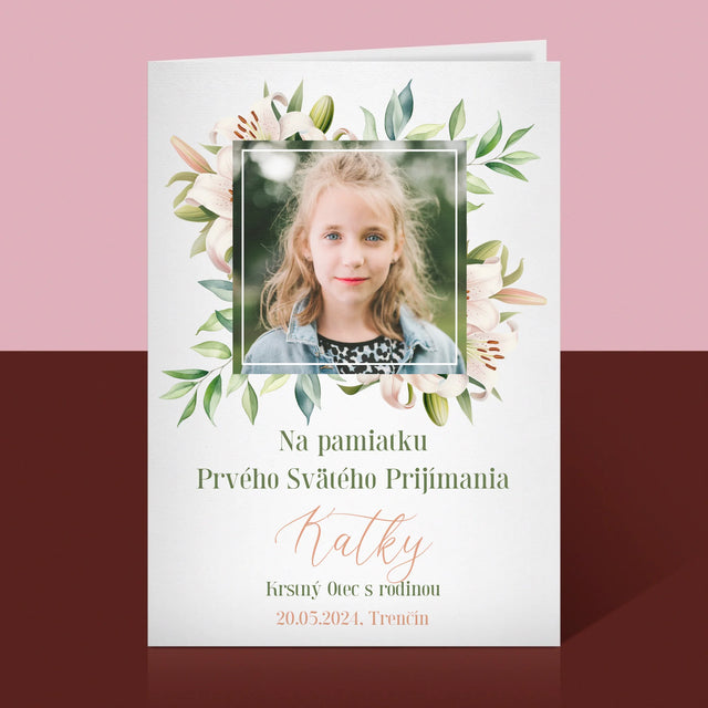 Fotografia A Podpis: Na Pamiatku 1. Sv Prijímania - Kartička S Prianiami