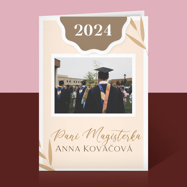 Fotokoláž: Pani Magisterka - Kartička S Prianiami