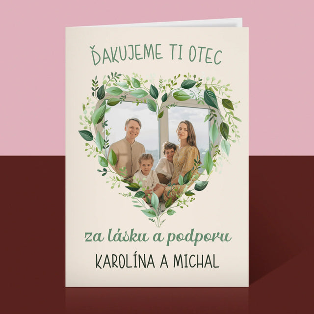 Fotografia A Podpis: Ďakujeme Otec - Kartička S Prianiami