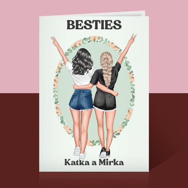 Tvorenie Postavy: Best Friends - Kartička S Prianiami