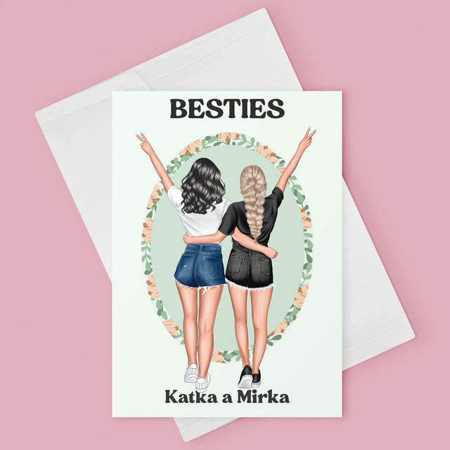 Tvorenie Postavy: Best Friends - Kartička S Prianiami