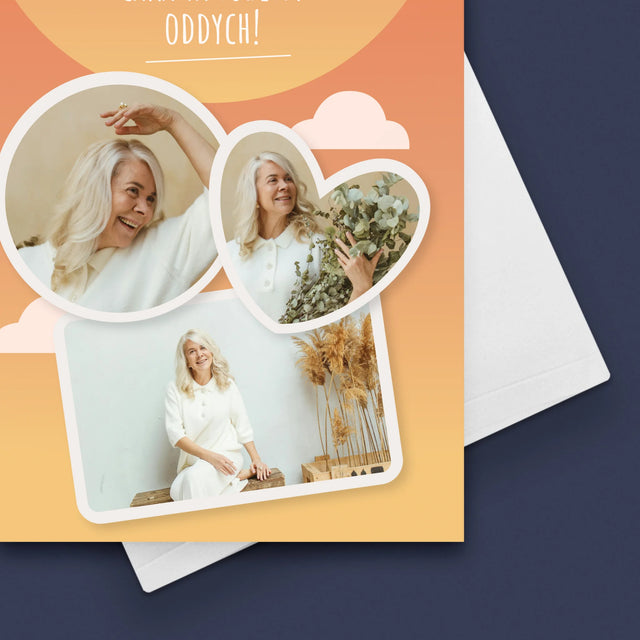 Fotokoláž: Vysnívaný Oddych - Kartička S Prianiami