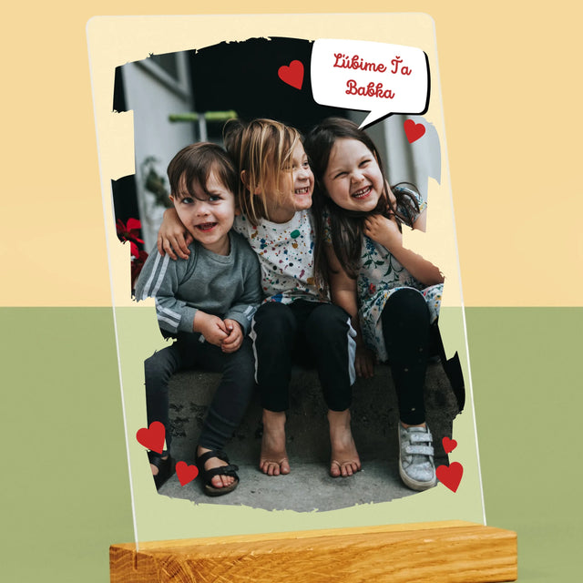 Fotografia A Podpis: Pre Milovanú Babku - Tlač Na Akrylové Sklo (Vertikálne)