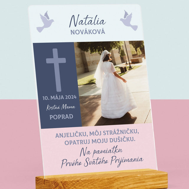 Fotografia A Podpis: Strážny Anjel 1. Sv Príjimanie - Tlač Na Akrylové Sklo (Vertikálne)