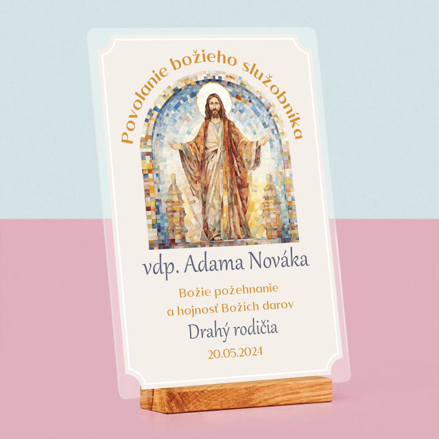 Meno A Podpis: Povolanie Božieho Služobníka - Tlač Na Akrylové Sklo (Vertikálne)