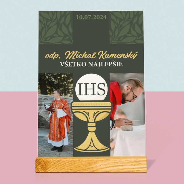Fotokoláž: Všetko Najlepšie Kríž - Tlač Na Akrylové Sklo (Vertikálne)