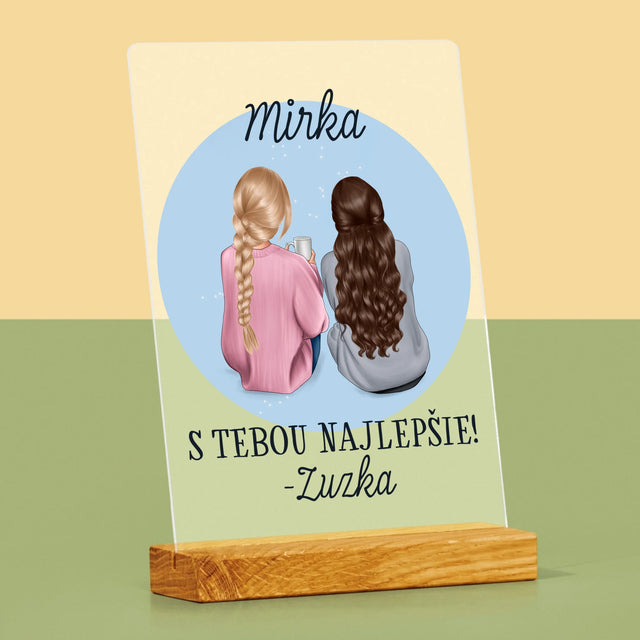 Tvorenie Postavy: Priateľky - Tlač Na Akrylové Sklo (Vertikálne)