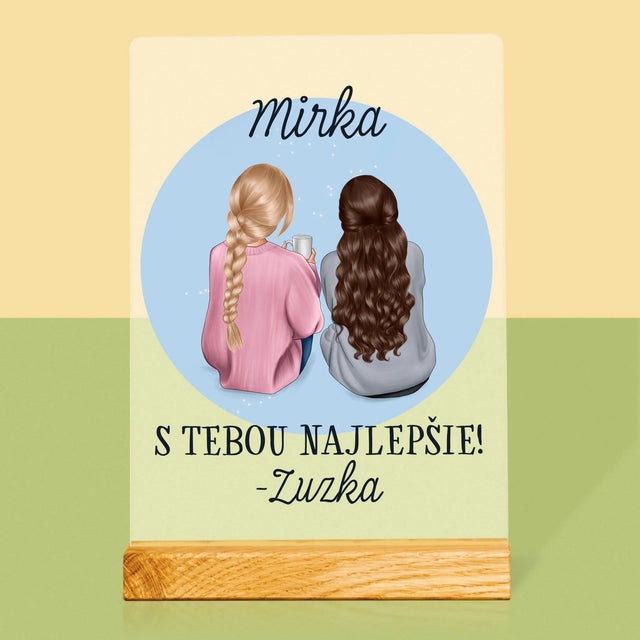 Tvorenie Postavy: Priateľky - Tlač Na Akrylové Sklo (Vertikálne)
