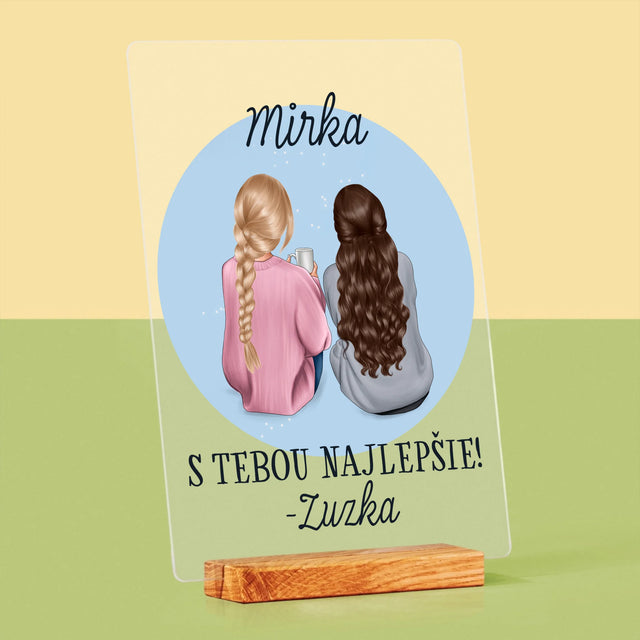 Tvorenie Postavy: Priateľky - Tlač Na Akrylové Sklo (Vertikálne)