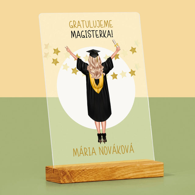 Tvorenie Postavy: Konečne Magister! - Tlač Na Akrylové Sklo (Vertikálne)