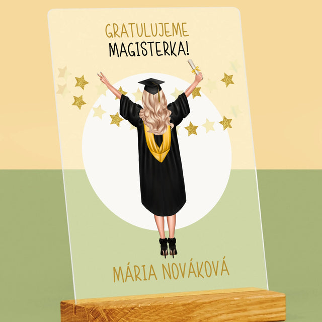 Tvorenie Postavy: Konečne Magister! - Tlač Na Akrylové Sklo (Vertikálne)