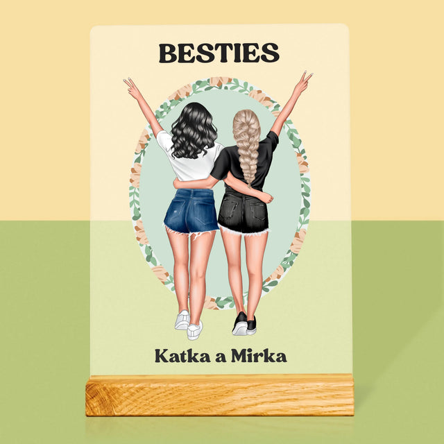 Tvorenie Postavy: Best Friends - Tlač Na Akrylové Sklo (Vertikálne)
