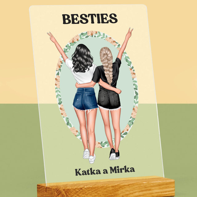 Tvorenie Postavy: Best Friends - Tlač Na Akrylové Sklo (Vertikálne)