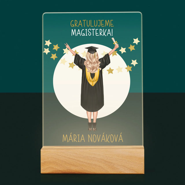Tvorenie Postavy: Konečne Magister! - Tlač Na Akrylové Sklo (Vertikálne)