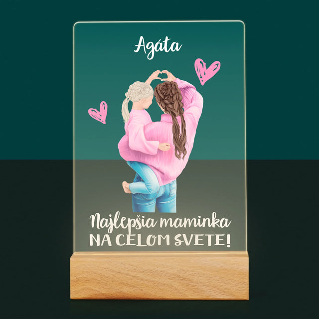 Tvorenie Postavy: Najlepšia Maminka Na Svete - Tlač Na Akrylové Sklo (Vertikálne)
