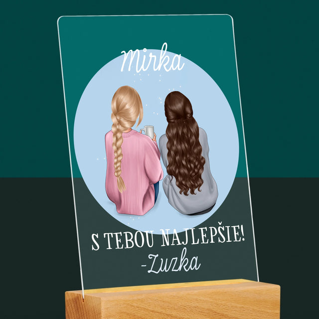 Tvorenie Postavy: Priateľky - Tlač Na Akrylové Sklo (Vertikálne)