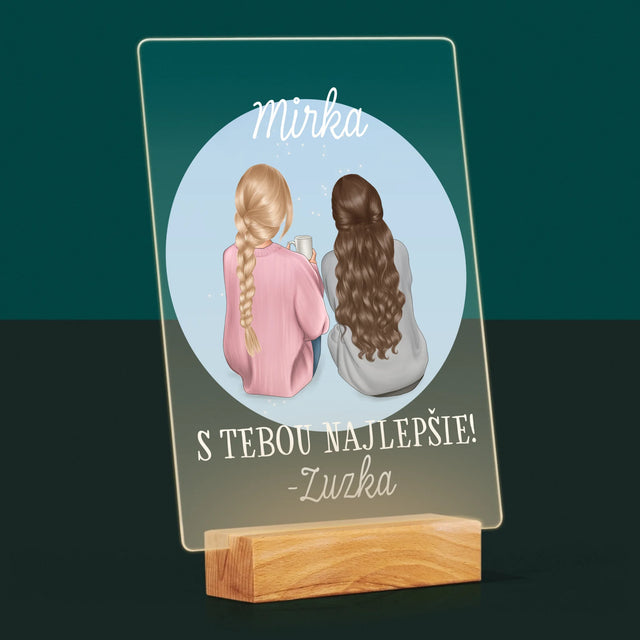 Tvorenie Postavy: Priateľky - Tlač Na Akrylové Sklo (Vertikálne)