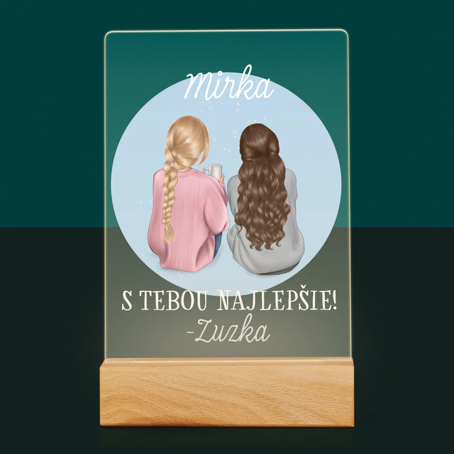 Tvorenie Postavy: Priateľky - Tlač Na Akrylové Sklo (Vertikálne)