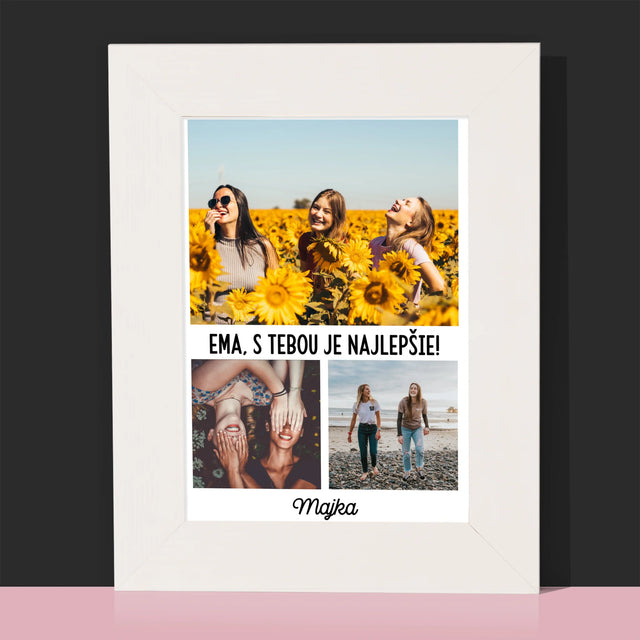 Fotokoláž: Najlepšie Kamarátky - Rámček Na Fotografiu (Vertikálne)