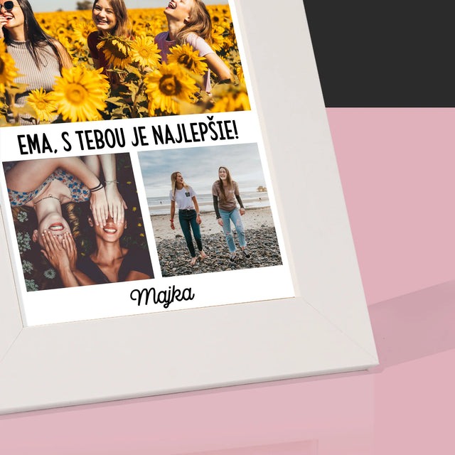 Fotokoláž: Najlepšie Kamarátky - Rámček Na Fotografiu (Vertikálne)