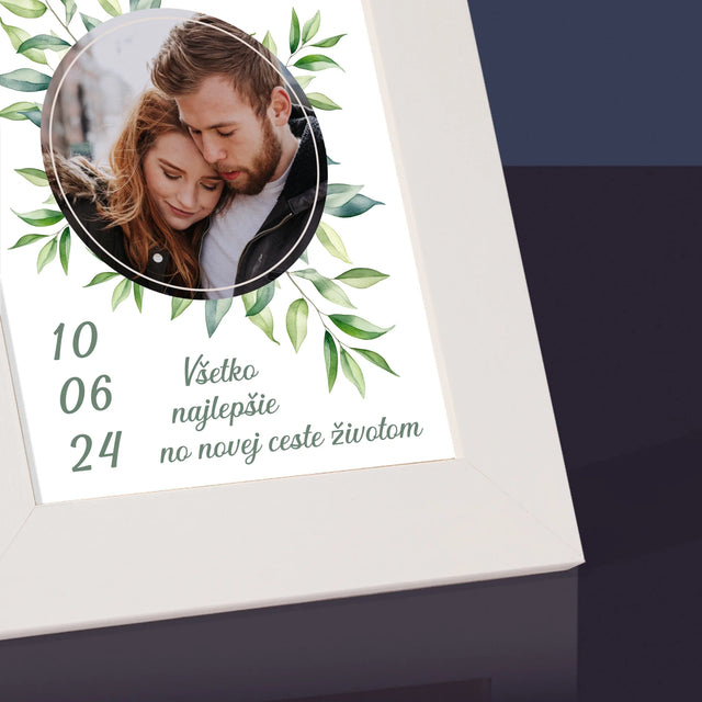 Fotografia A Podpis: Svadobné Lístky - Rámček Na Fotografiu (Vertikálne)