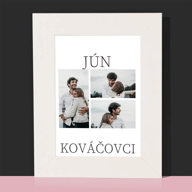 Fotokoláž: Mr&Mrs Dátum - Rámček Na Fotografiu (Vertikálne)