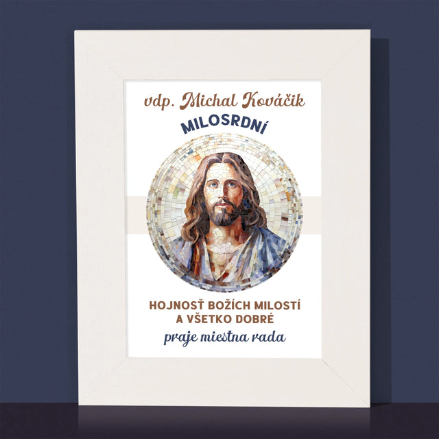 Meno A Podpis: Milosrdný Boží Služobník - Rámček Na Fotografiu (Vertikálne)