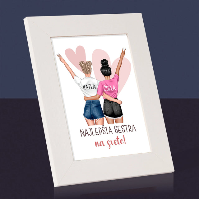 Tvorenie Postavy: Najlepšia Sestra Na Svete - Rámček Na Fotografiu (Vertikálne)