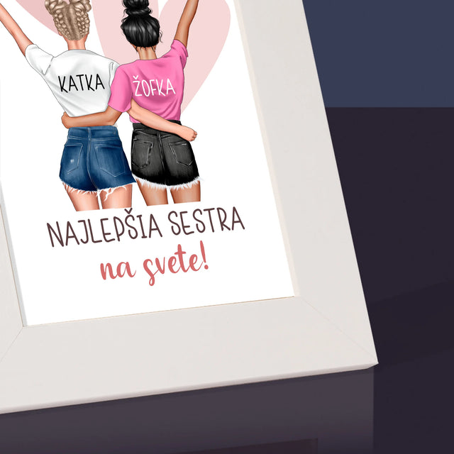 Tvorenie Postavy: Najlepšia Sestra Na Svete - Rámček Na Fotografiu (Vertikálne)