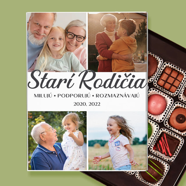 Fotokoláž: Milovaní Starí Rodičia - Pralinky