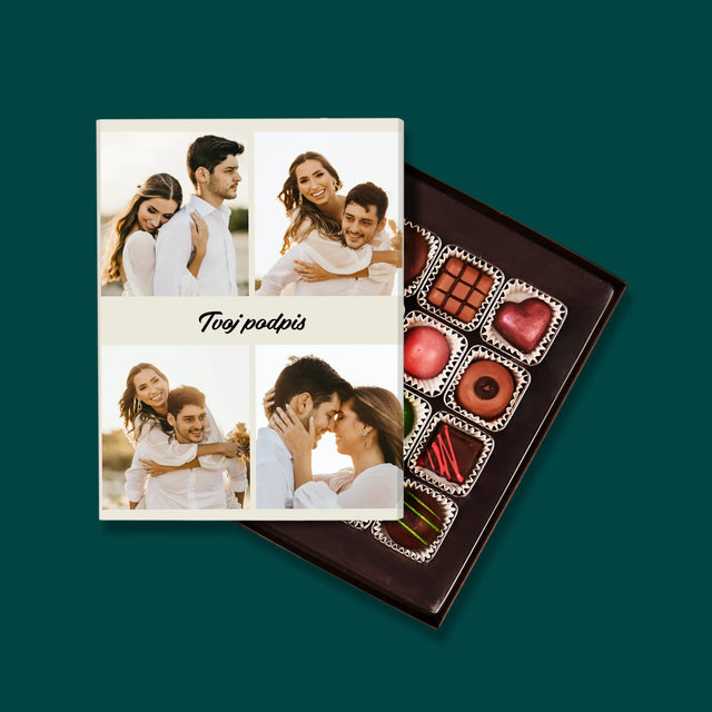 Fotokoláž: 4 Fotografie A Podpis - Pralinky
