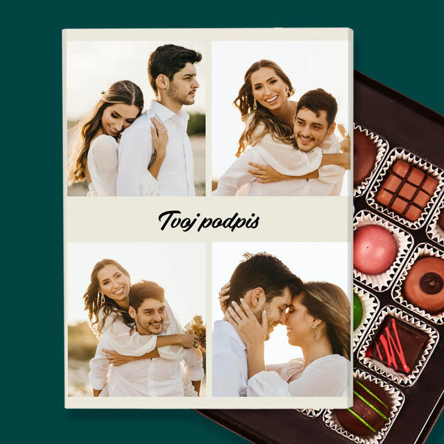 Fotokoláž: 4 Fotografie A Podpis - Pralinky