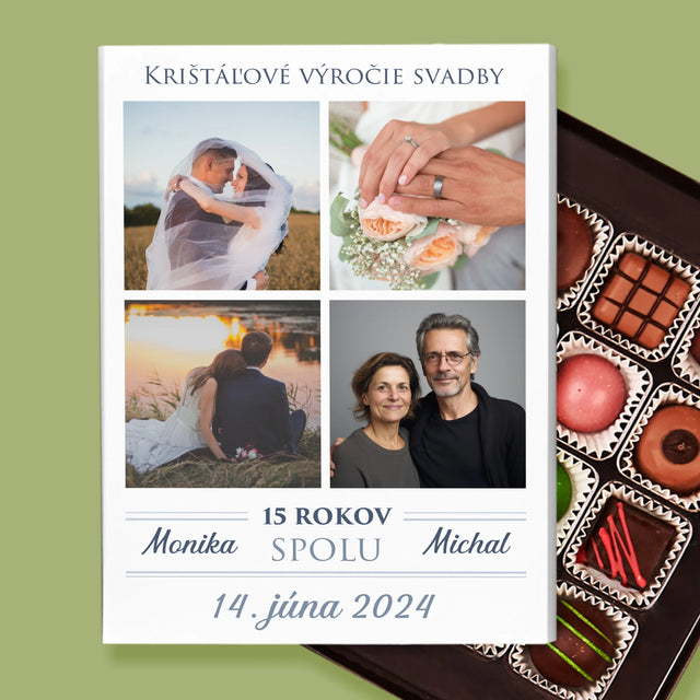 Fotokoláž: Krištáľové Výročie Svadby - Pralinky
