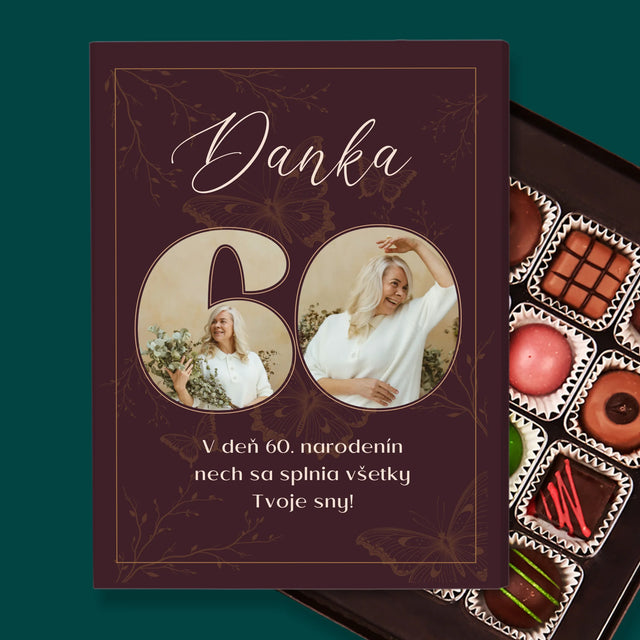 Fotokoláž: 60. Narodeniny - Pralinky
