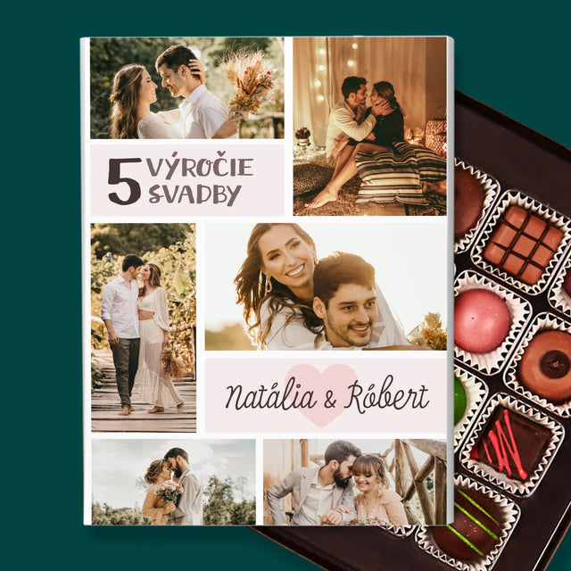 Fotokoláž: 5. Výročie Svadby - Pralinky