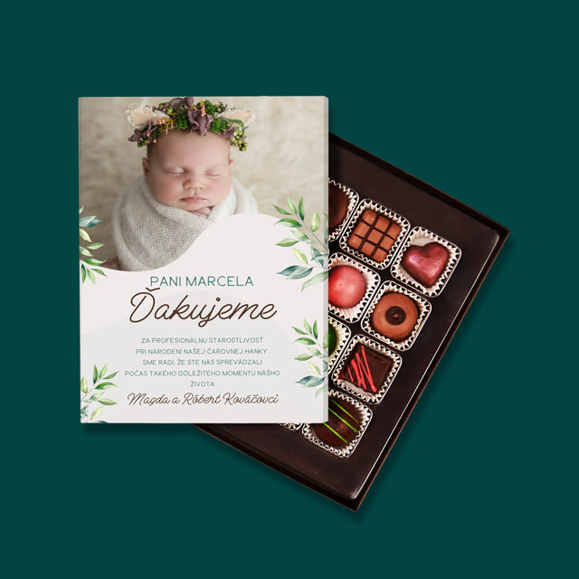 Fotografia A Podpis: Poďakovanie Pre Pôrodnú Asistentku - Pralinky
