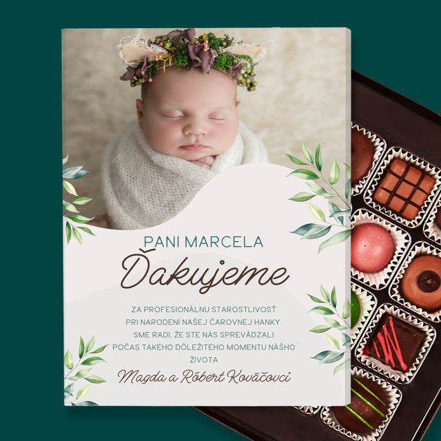 Fotografia A Podpis: Poďakovanie Pre Pôrodnú Asistentku - Pralinky